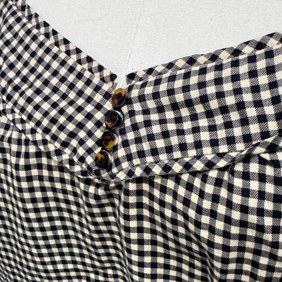 J Crew Black and White Gingham Sleeveless Top - Picture 5 of 7